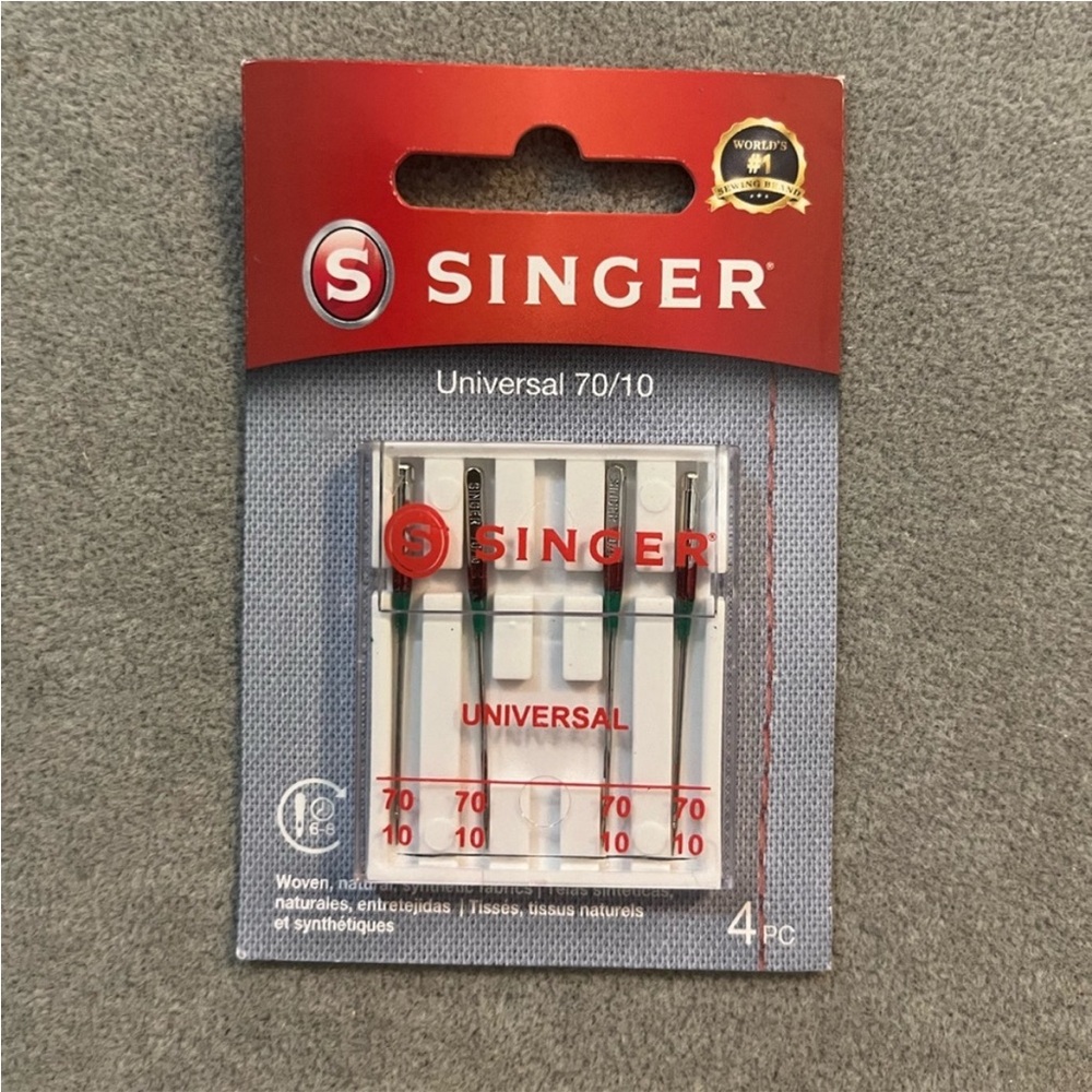 Singer Sewing Machine Needles - NEW Singer Regular Point Machine Needles (70/10)